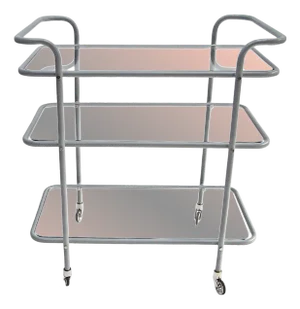 Ever Ready Bar Trolley in Powder Coat and Glass by Gunter Lambert