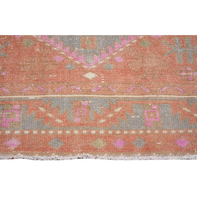 1950s Vintage Turkish Anatolian Hand Knotted Wool Rug, 4'1''x8'6'' For Sale - Image 5 of 5