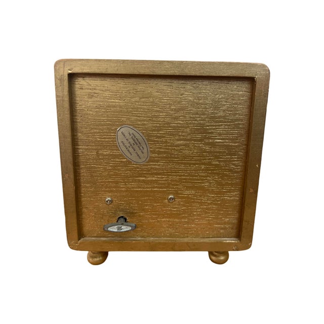 Gold Vintage Mid Century Modern 1970s Lion Music Jewelry Box For Sale - Image 8 of 9