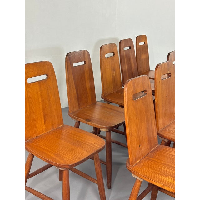 Mid-Century Brutalist Scandinavian Dining Chairs in the style of Eero Aarnio, 1960s For Sale - Image 6 of 12