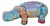 Sicilian Artist, Hippopotamus, 2000, Hand-Glazed Ceramic For Sale