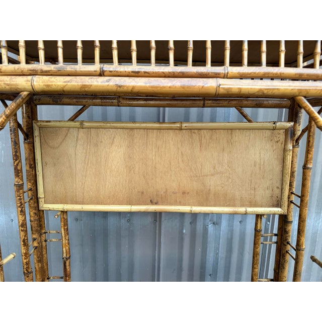 Mid 20th Century Vintage Brighton Pavilion Style Bamboo Etagere Shelving For Sale - Image 5 of 8