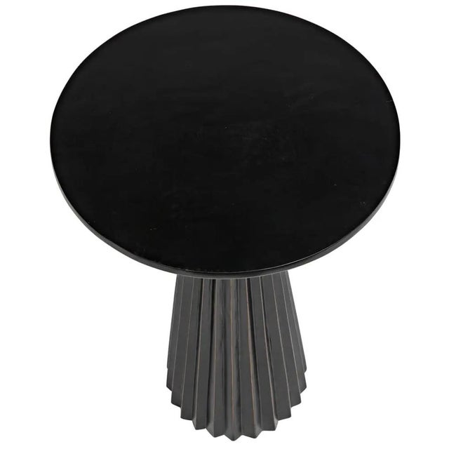 Noir Orson Side Table, Hand Rubbed Black For Sale - Image 4 of 5
