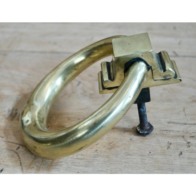 Antique Brass Ring Door Knocker, 1920s For Sale - Image 3 of 7