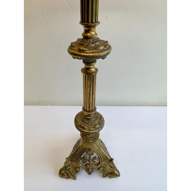 Goldenrod Early 20th Century Renaissance French Table Lamp, 1890s For Sale - Image 8 of 15