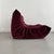 Reupholstered armchair in pinkish-purple velvet. The armchair will be delivered with its original cover. This piece has an...
