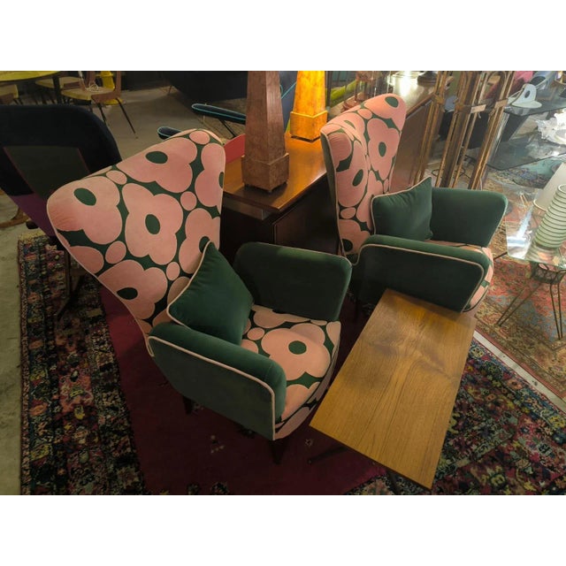 Patterned Armchairs, 1950s, Set of 2 For Sale - Image 13 of 15