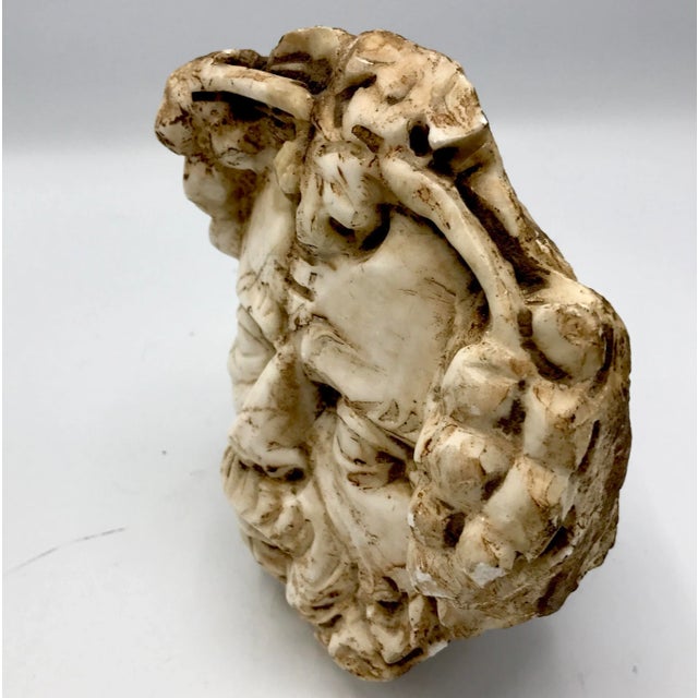 Vintage Resin Sculpted Head Reproduction of Ancient Greece For Sale - Image 4 of 6