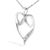 Contemporary .925 Sterling Silver Diamond Accent Infinity Heart Love Pendant Necklace (J-K Color, I2-I3 Clarity) - 18" Inches For Sale - Image 3 of 5