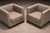 Geraldo de Barros Geraldo De Barros Pair of Armchairs in Blackened Steel & Taupe Mushroom Wool Bouclé, Brazil, 1970s For Sale - Image 4 of 11