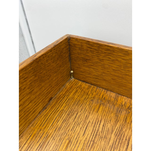 Early 20th Century Globe-Wernicke Antique Wood 2-Tier Letter Tray For Sale In Portland, OR - Image 6 of 9