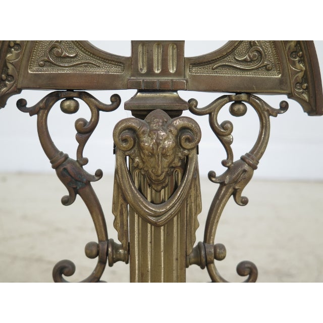 Antique French Brass Fireplace Andirons With Rams Head a Pair Chairish