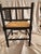 Antique Bobbin Corner Chair, Rush Seat Chair, Spanish Colonial Style, Woven Seat Armchair, Primitive Wooden Chair For Sale - Image 12 of 13