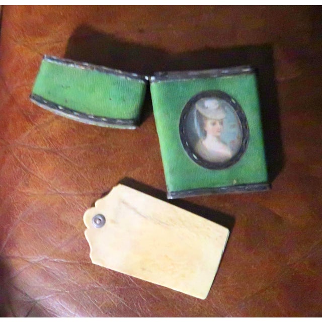 18th Century French Shagreen and Silver Aide Memoire With Ballooning Motif For Sale - Image 9 of 13