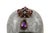 Gold and Silver Brooch with Diamond and Amethyst Chips For Sale - Image 5 of 7