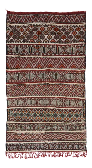 Vintage Zemmour Moroccan Kilim Rug - 04'11 X 08'04