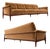 “Canoa” Sofa in Brazilian Rosewood and Warm Camel Velvet, Liceu de Artes e Ofícios, Brazil, 1960s — Lot 856C For Sale