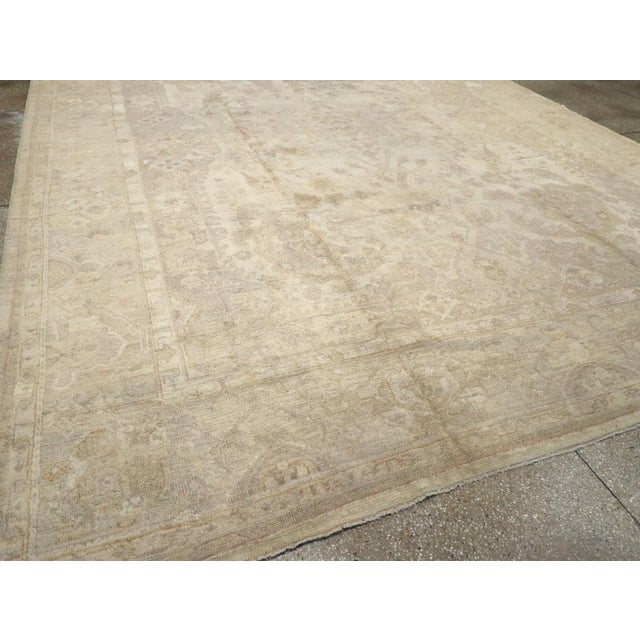 Galerie Shabab Collection Early 20th Century Turkish Oushak Room Size Carpet For Sale In New York - Image 6 of 8