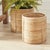 Boho Chic Cane Rattan Round Tree Baskets, Set Of 2 For Sale - Image 3 of 4
