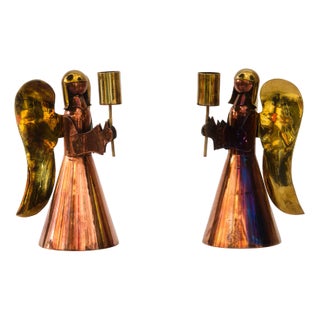Candleholders in Angel Shape, Vienna, 1950s, Set of 2 For Sale