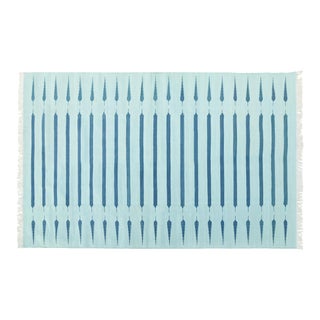 Seaglass and Deep Blue Amritsar Rug 5'x8' For Sale