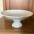 Vintage White Pedestal Bowl With Embossed Relief Pine Cones For Sale - Image 10 of 11
