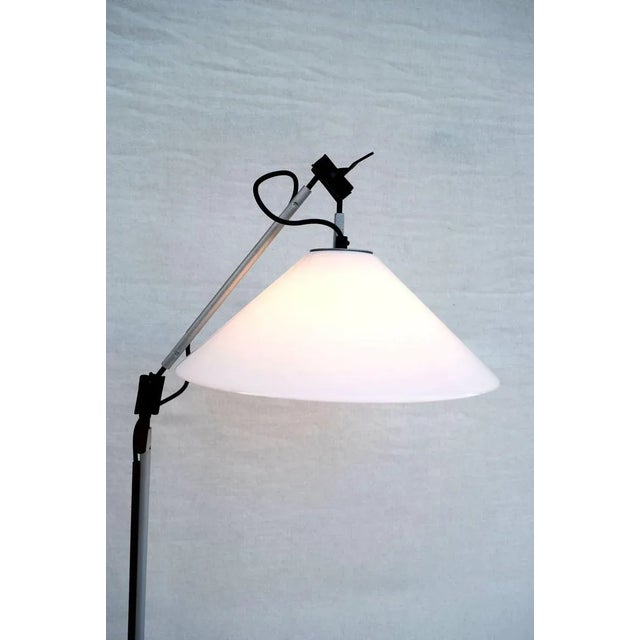 Floor lamp model Aggregato by Enzo Mari for Artemide Italia 70's. Metal structure with joints and white acrylic glass cap....