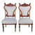 Late 19th Century Antique Edwardian Carved Mahogany Parlor Balloon Back Dining Side Chairs - a Pair For Sale