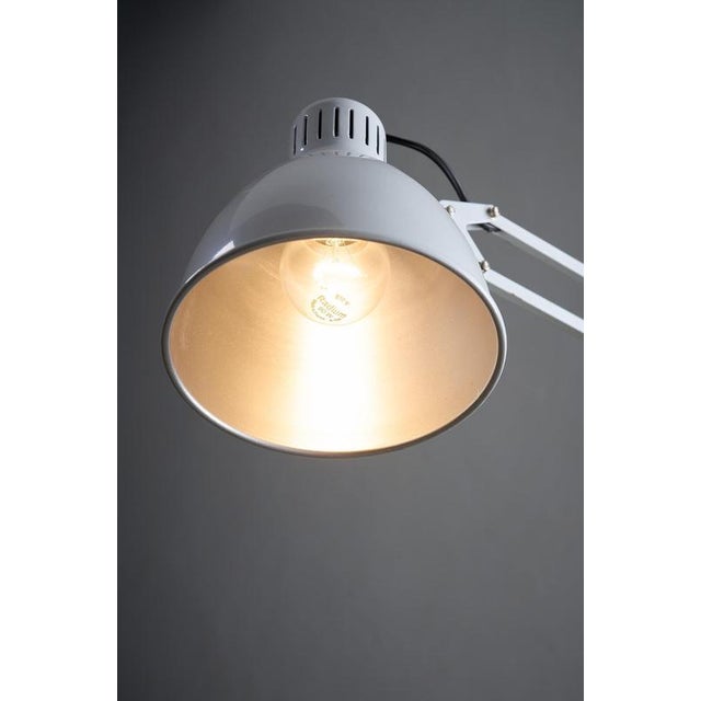 Industrial White Arma Adjustable Floor Lamp from Metalarte, Spain, 1970s For Sale - Image 9 of 11