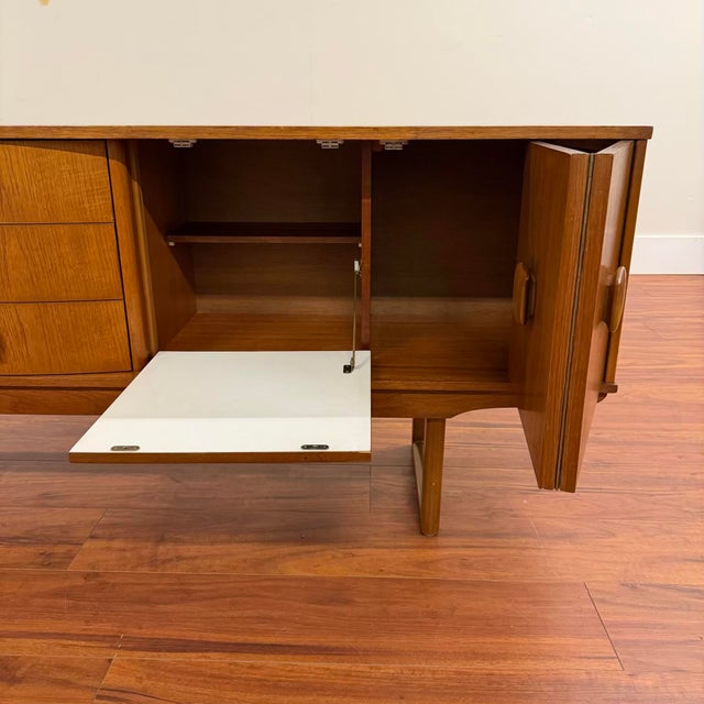 Stonehill Furniture Sled Leg Long Teak Sideboard For Sale - Image 11 of 11