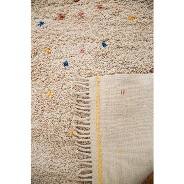 Beige Handmade Moroccan Wool Rug With Multicolor Confetti Polka Dots 8x10 Ft For Sale - Image 9 of 12