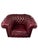 English Chesterfield Armchair in Burgundy Leather, 1980s For Sale - Image 3 of 4