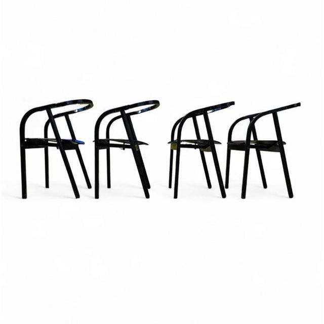 Otto Chairs by Werther Toffoloni for Ibis, 1981, Set of 4 For Sale - Image 9 of 18