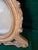 Wood Antique Victorian-Style Oval Tabletop Picture Frame With Original Beveled Glass For Sale - Image 7 of 7