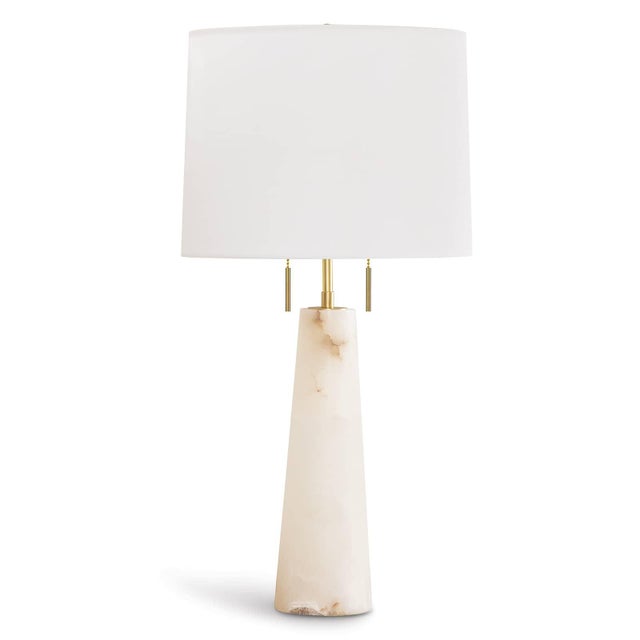 Textile Southern Living Austen Table Lamp, Alabaster For Sale - Image 7 of 7