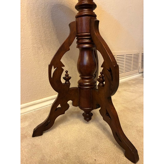Antique Victorian Style Marble Top Accent Table For Sale - Image 4 of 7