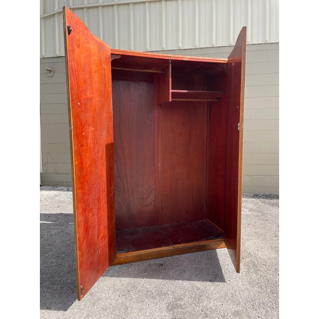 Wood Vintage Austinsuite Oak Double Wardrobe For Sale - Image 7 of 13