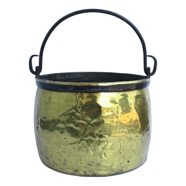 Dutch Brass Firewood Log Holder For Sale