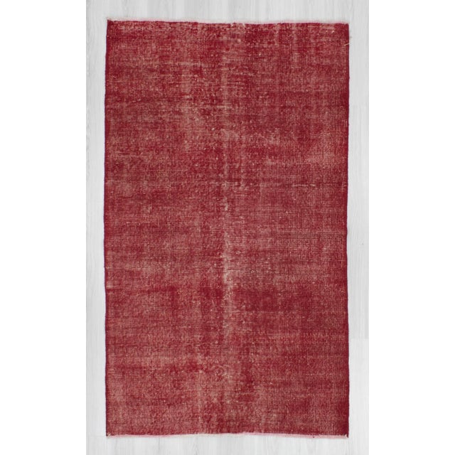 Vintage red rug from Isparta region of Turkey. In good condition. Approximately 50-60 years old.