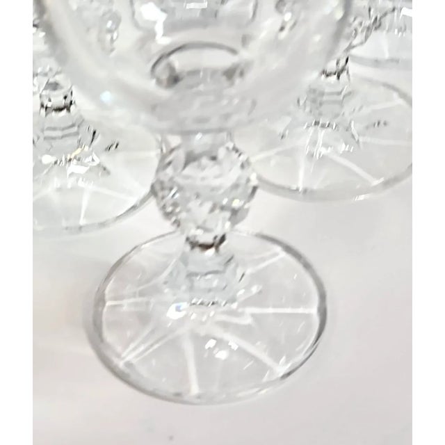 Mid-Century Modern Faceted Champagne Flutes- Set of Six For Sale - Image 3 of 11