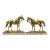 Circa 1890 English Gilt Brass Horses Mantel Decorations For Sale