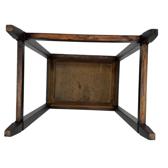 Brown Vintage Hand Carved Wood Nesting Tables Asian Relief Accent Side Tables For Sale - Image 8 of 10