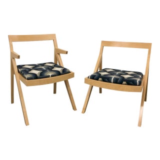 Minimalist Modern Custom Side Chairs - a Pair For Sale