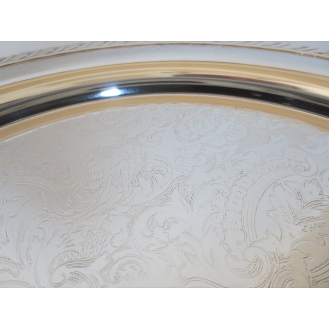 1970s Silverplate Platter 12.5" Diameter For Sale - Image 4 of 6