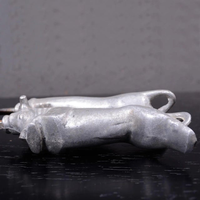 Silver 1960s Italian Steer BBQ Skewers Patio Grill For Sale - Image 8 of 12