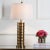 Modern 28.5 Inch H Column Table Lamp in Gold - a Pair For Sale - Image 3 of 9