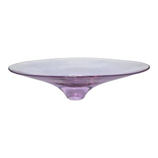 Mid-Century Modern Hand-Blown Glass Console Bowl For Sale