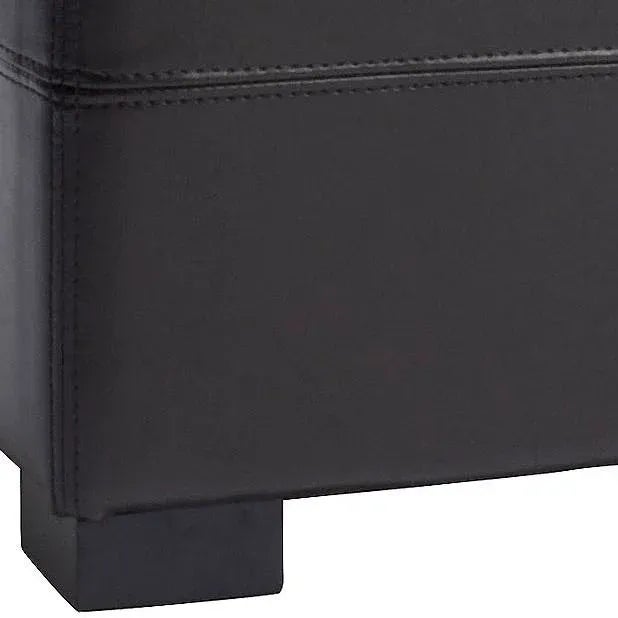 Black Tufted Storage Bench Large in Brown & Black For Sale - Image 8 of 11