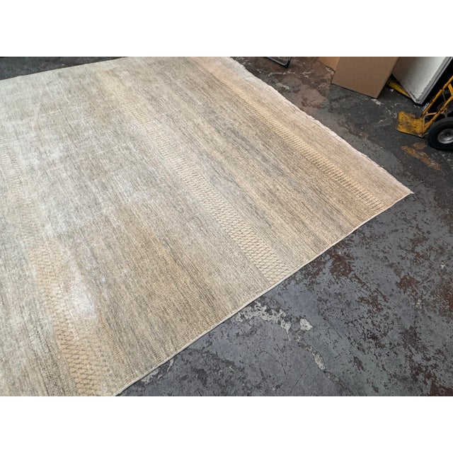 8ft 12in × 12ft 1in Stark Bendi Collection Jacquard Rug For Sale - Image 9 of 12