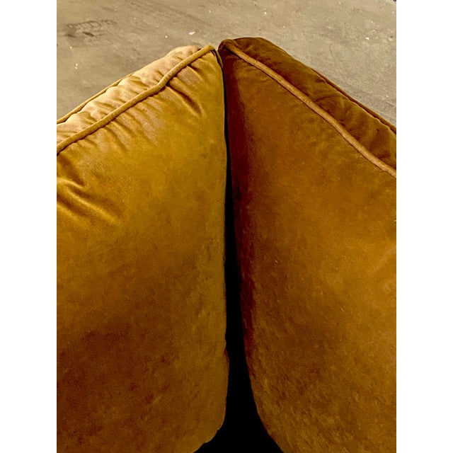 Maurice Villency 1970s Maurice Villency Velour Sectional For Sale - Image 4 of 14